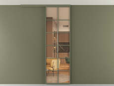 Перегородка Formato вдоль стены на потолок 1 створка