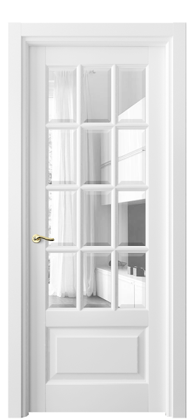 Дверь межкомнатная 0728 МБЛ ПРОЗ Ф. Цвет Матовый белоснежный. Материал Гладкая эмаль. Коллекция Лигнум. Картинка.